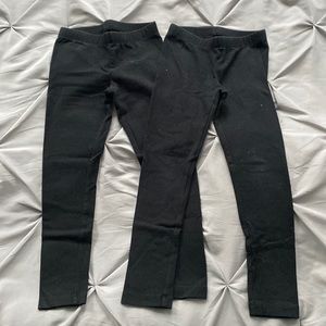 Girls size 5-6 Cat & Jack black leggings bundle of 2